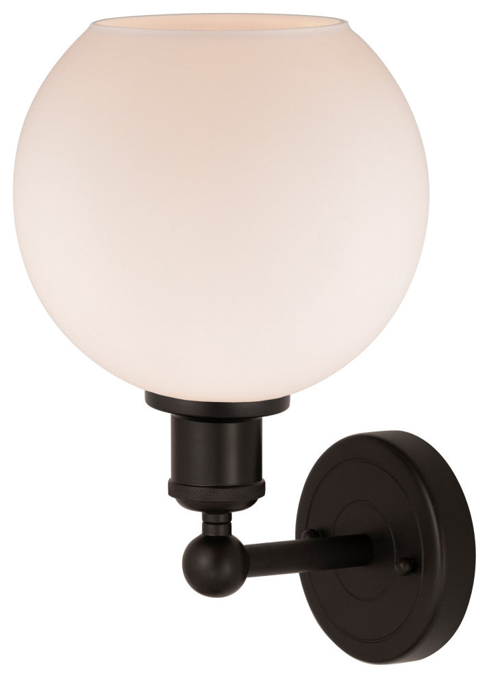 Athens 1-Light 8" Sconce, Oil Rubbed Bronze, Matte White