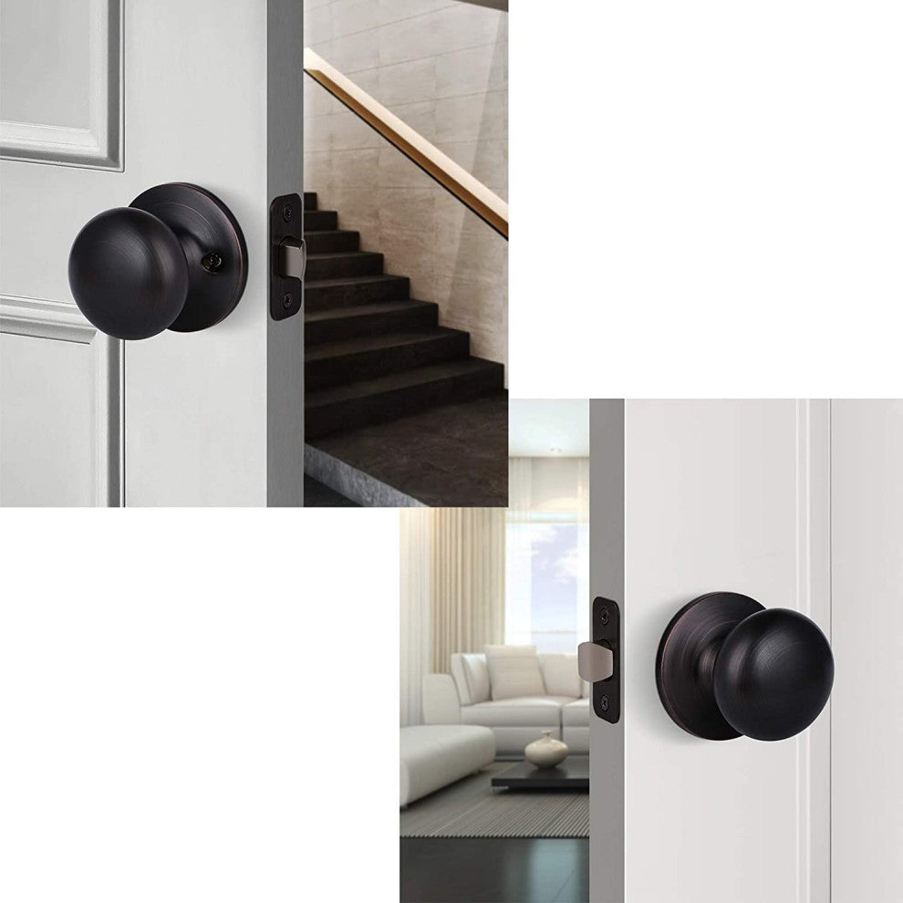 Bronze Passage Door Knob Interior, Set of 5
