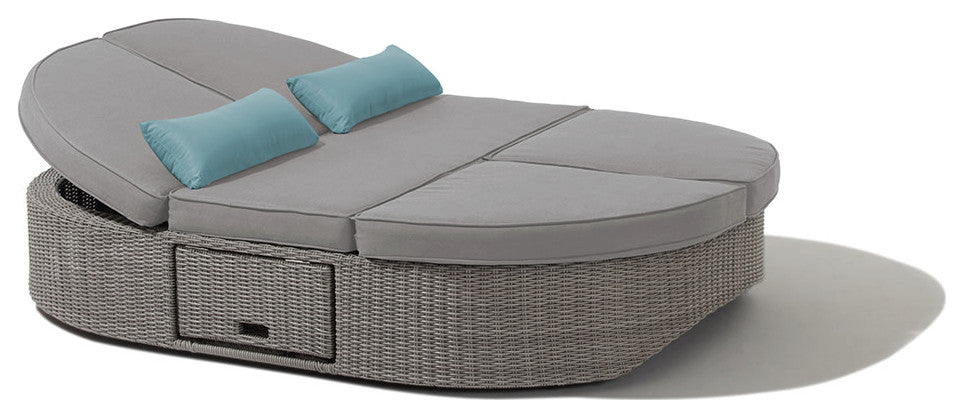 Ove Decors SANDRA Sandra 79"L Wicker Framed Outdoor Daybed - Gray