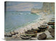 "Boats on the Beach at Etretat, 1883" Canvas Giclee by Claude Monet, 22"x18"
