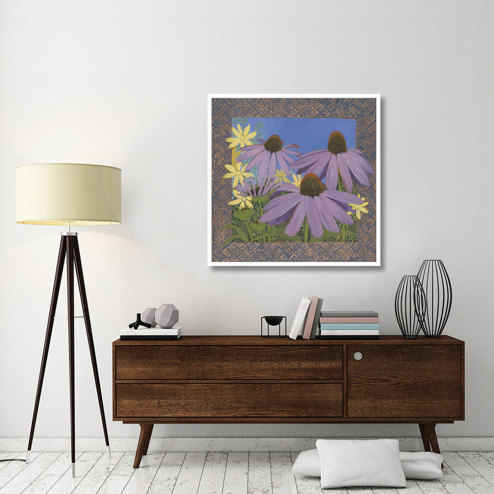 "Copper Zinnia" Digital Paper Print by Kathrine Lovell, 42"x42"