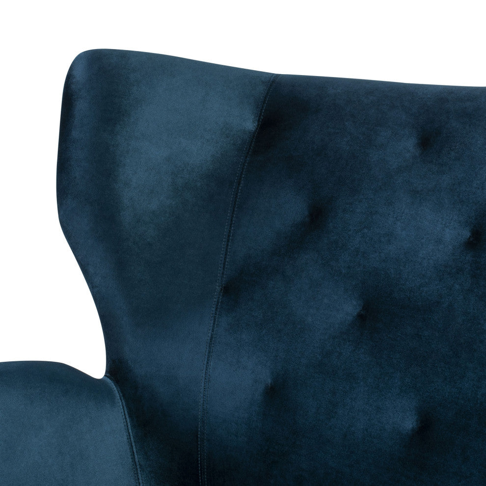 Klara 2-Seater Sofa in Midnight Blue Velour by Nuevo