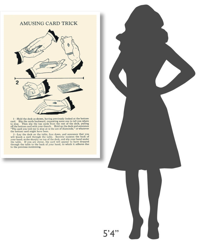 "Amusing Card Trick" Digital Paper Print by Retromagic, 29"x42"