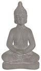 Agra Ceramic Buddha Figurine, Concrete Gray, Small