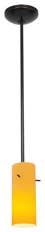 Access Lighting 28030-3R/AMB Cylinder 1 Light LED Pendant - 4"W - Oil Rubbed
