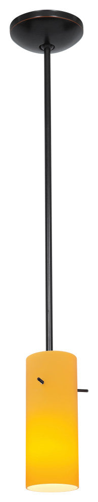 Access Lighting 28030-3R/AMB Cylinder 1 Light LED Pendant - 4"W - Oil Rubbed