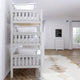 Stella White Triple Bunk Bed, Twin Size, Bunk Bed Only