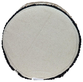 Parkland Collection Guroom Transitional Beige Cotton Wooden Stool