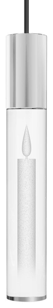 Candle 1" Acrylic Light Guide Single Pendant - 3W - White Socket
