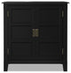 Burlington Solid Wood Low Storage Cabinet, Black