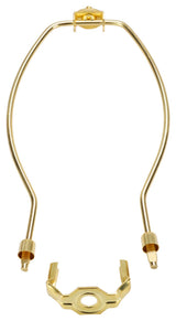 Aspen Creative 20008-1 11" Lamp Harp With Saddle, Polished Brass