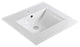 Unique 25"x22" Ceramic Vanity Top, White With Single-Hole Drilling