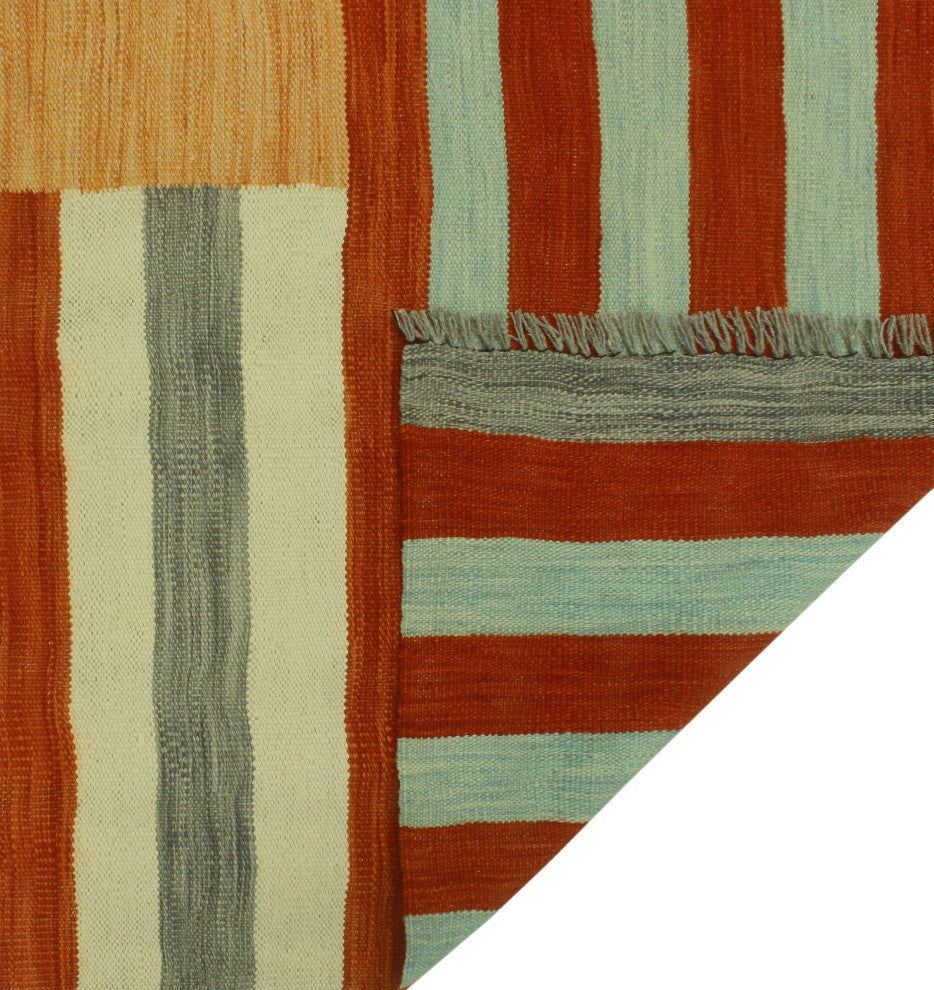 Winchester Kilim Zohreh Ivory/Light Green Rug, 6'3x9'8