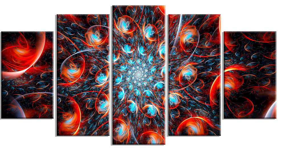 "Break Out Blue and Red" Digital on Canvas