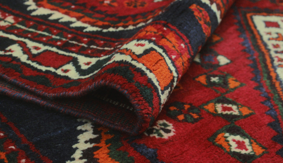 Vintage Distressed Aliye Red Runner