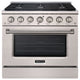 36" Slide-in Freestanding Gas Range & 5.2 Cu. Ft. Oven,6 Burners.Stainless Steel, Stainless Steel, 36"