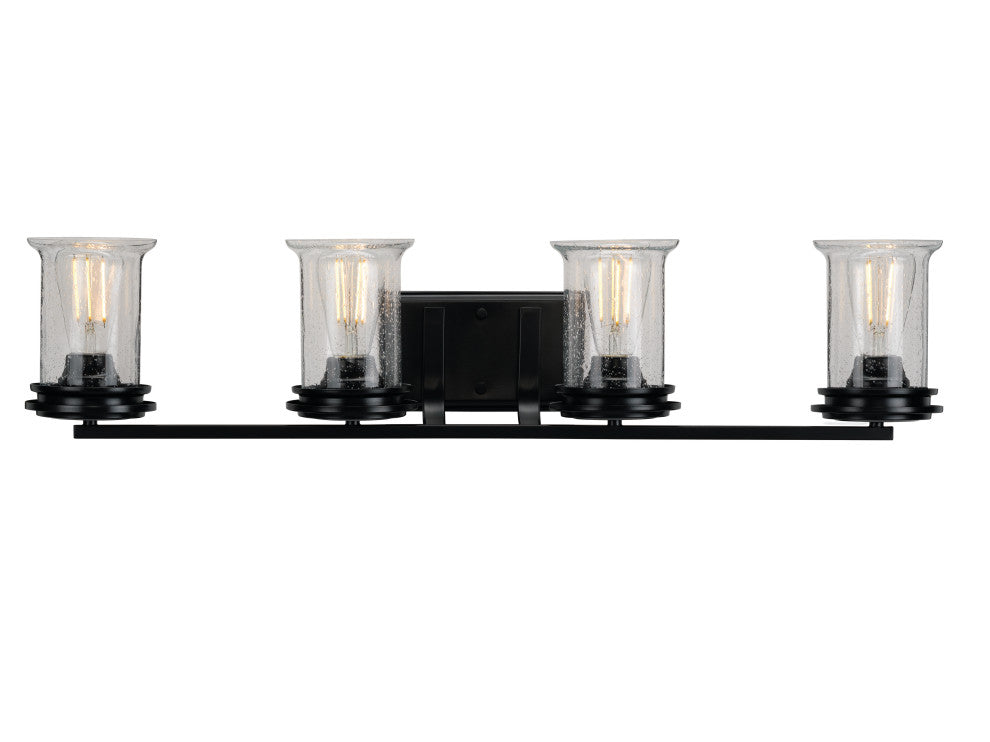Luxury French Country Bath Vanity Light, Midnight Black, UHP3771