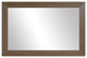Pendleton Framed Wall Mirror, Grey Oak, 20" X 48"
