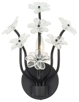 Wildflower 1-Lt Sconce - Matte Black