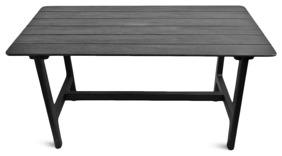 Outdoor Indoor Black Teak Counter Table