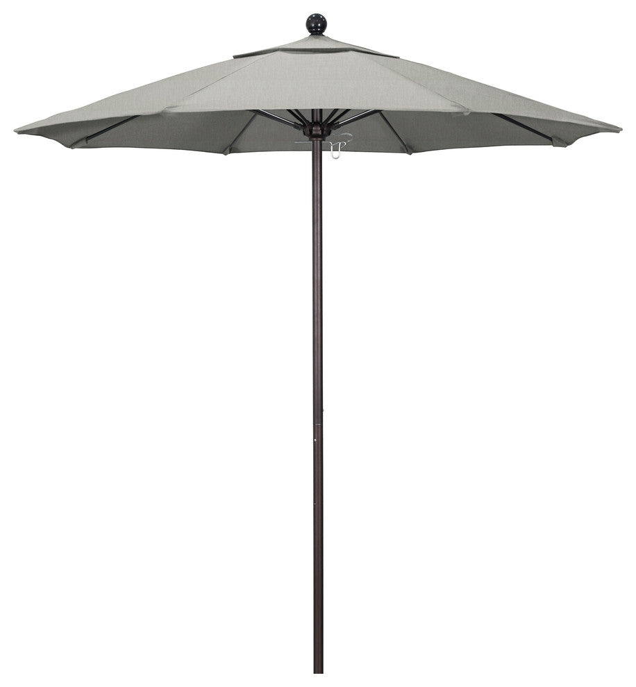 7.5'' Fiberglass Umbrella Bronze, Sunbrella, Granite
