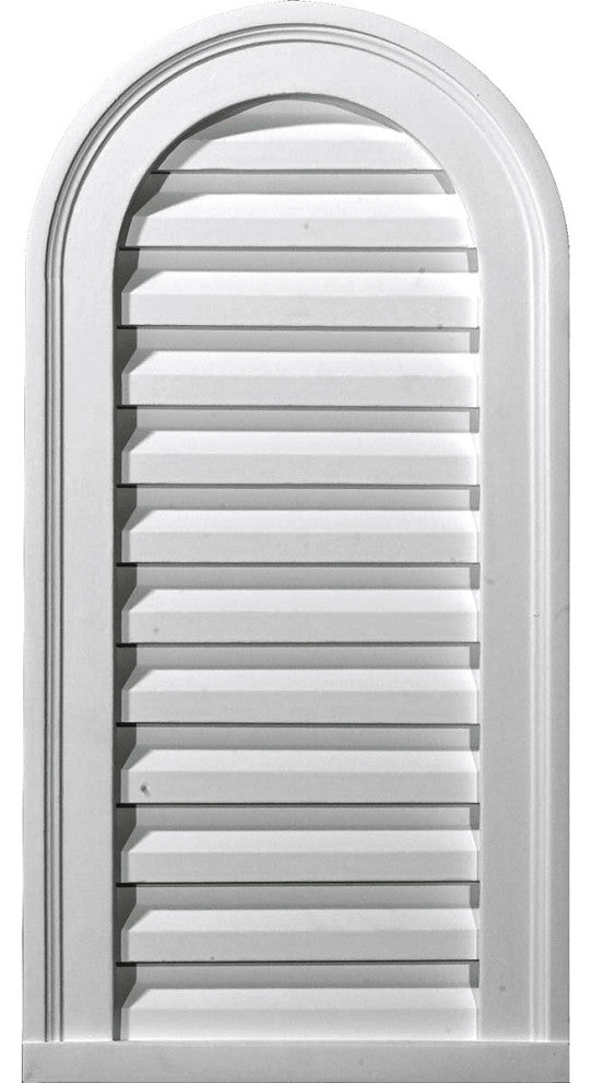 16"W x 36"H Cathedral Gable Vent Louver, Functional