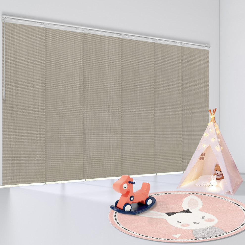 Estelle 6-Panel Track Extendable Vertical Blinds 98-130"W