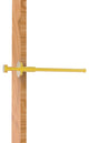 Modern Style Pullout Retractable Garment Rod, Polished Brass