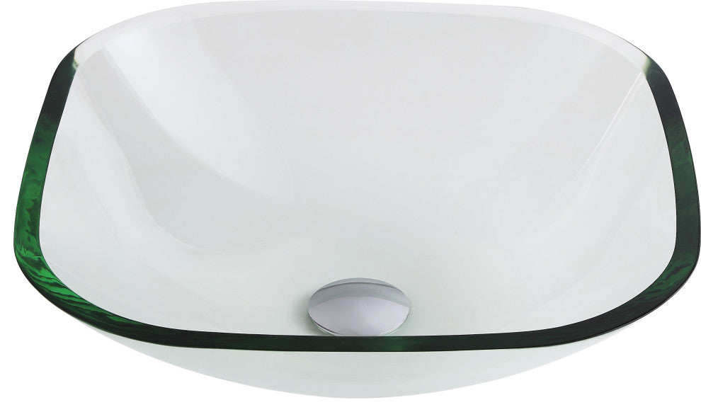 ANZZI Story Series Tempered Glass Bathroom Vessel Sink