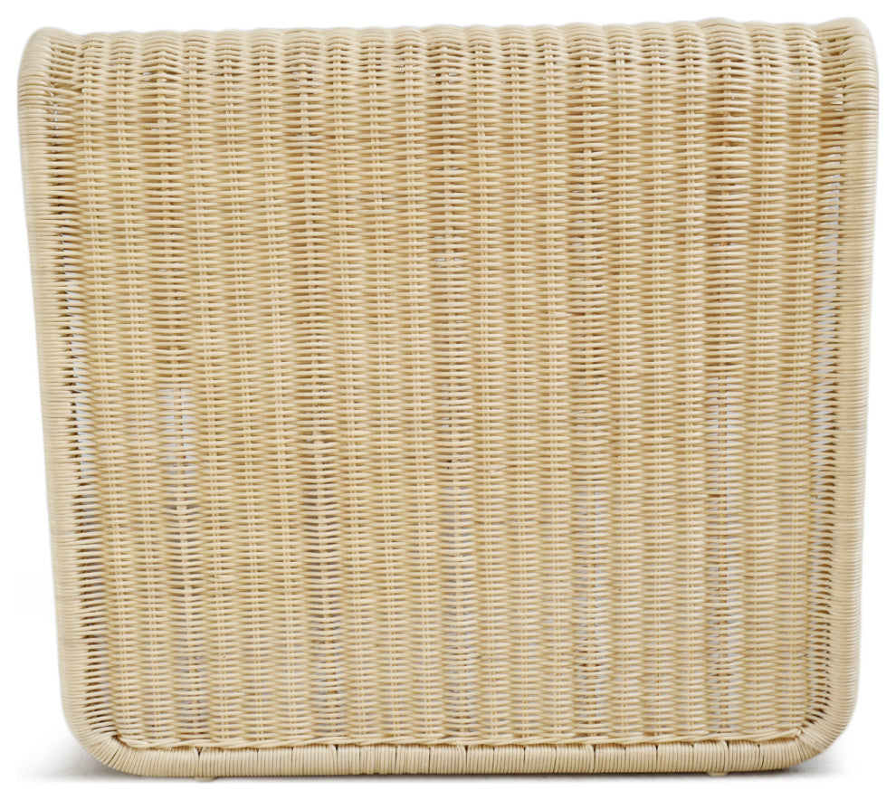 Raw Wicker Wide Mod Chair