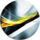Glittering Yellow Pattern, Abstract Digital Art Disc Metal Artwork, 36"