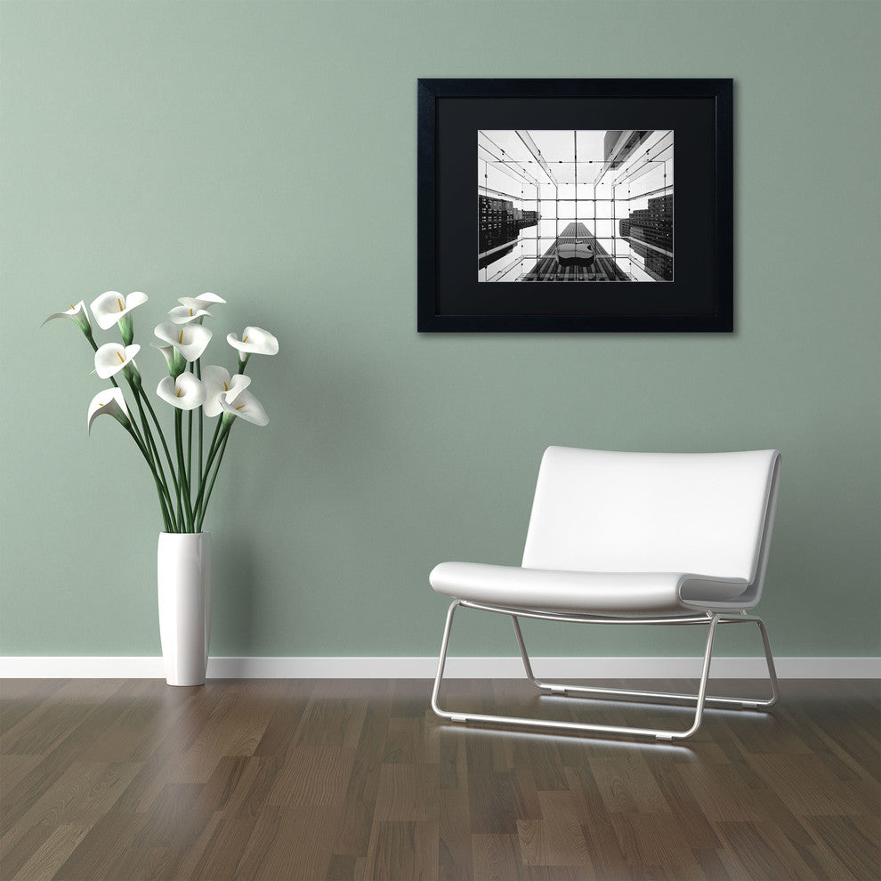 'Big Apple I' Matted Framed Canvas Art by Nina Papiorek