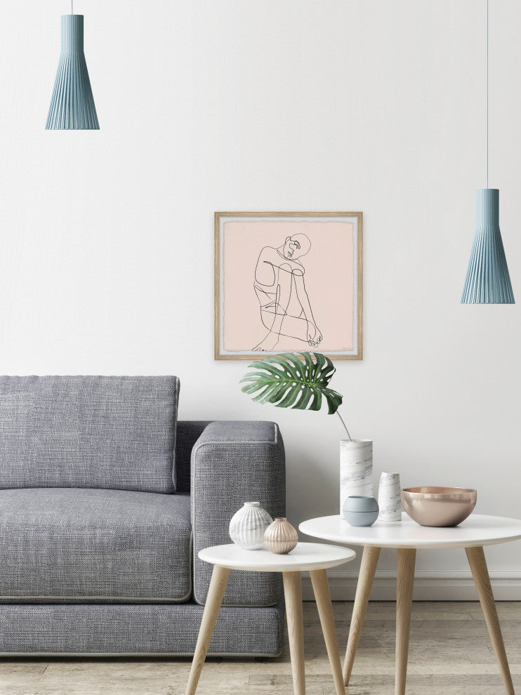 "Feeling Tired" Framed Painting Print, 32x32