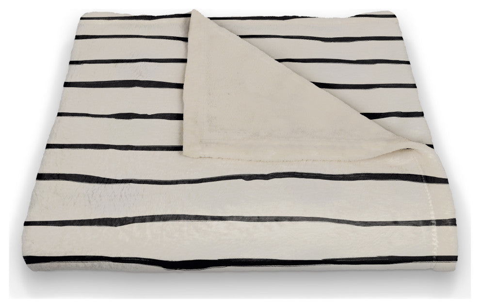 Painted Stripes 50"x60" Coral Fleece Blanket