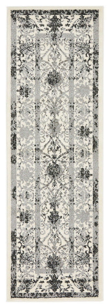 Unique Loom Ivory La Jolla Traditional 2' 0 x 6' 0 Runner Rug