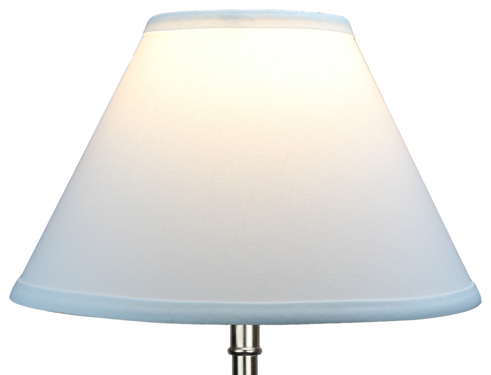 Fenchel Shades 5"x12"x8" Brass Chimney Attachment Empire Lamp Shade, Linen White