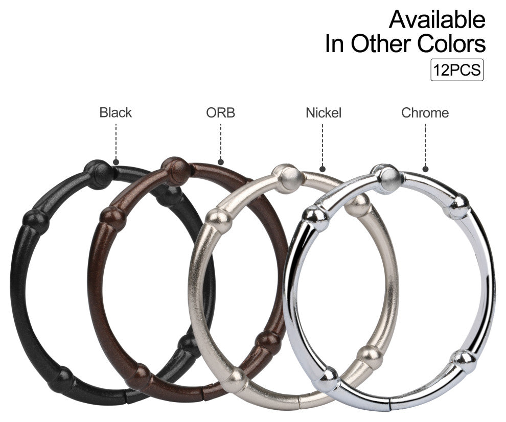 Utopia Alley Shower Hooks - Shower Curtain Rings for Bathroom, Set of 12, Oil Rubbed Bronze