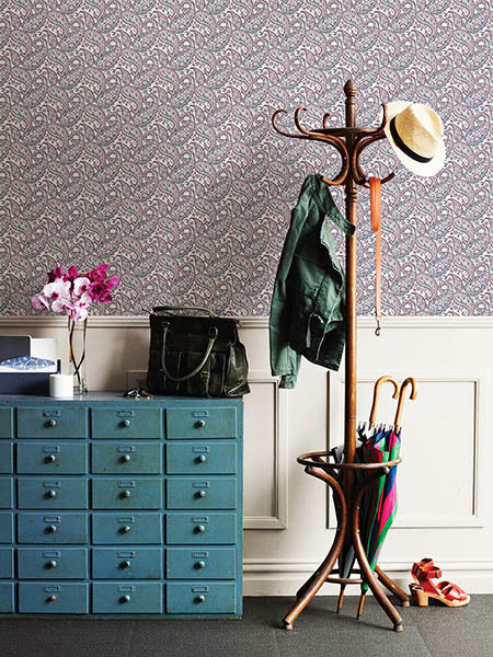 Paisley Wallpaper, Purple, Bolt