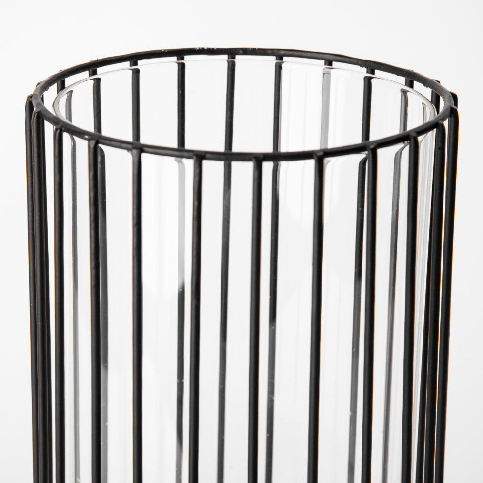 Velo II Table Candle Holder, Large, Black