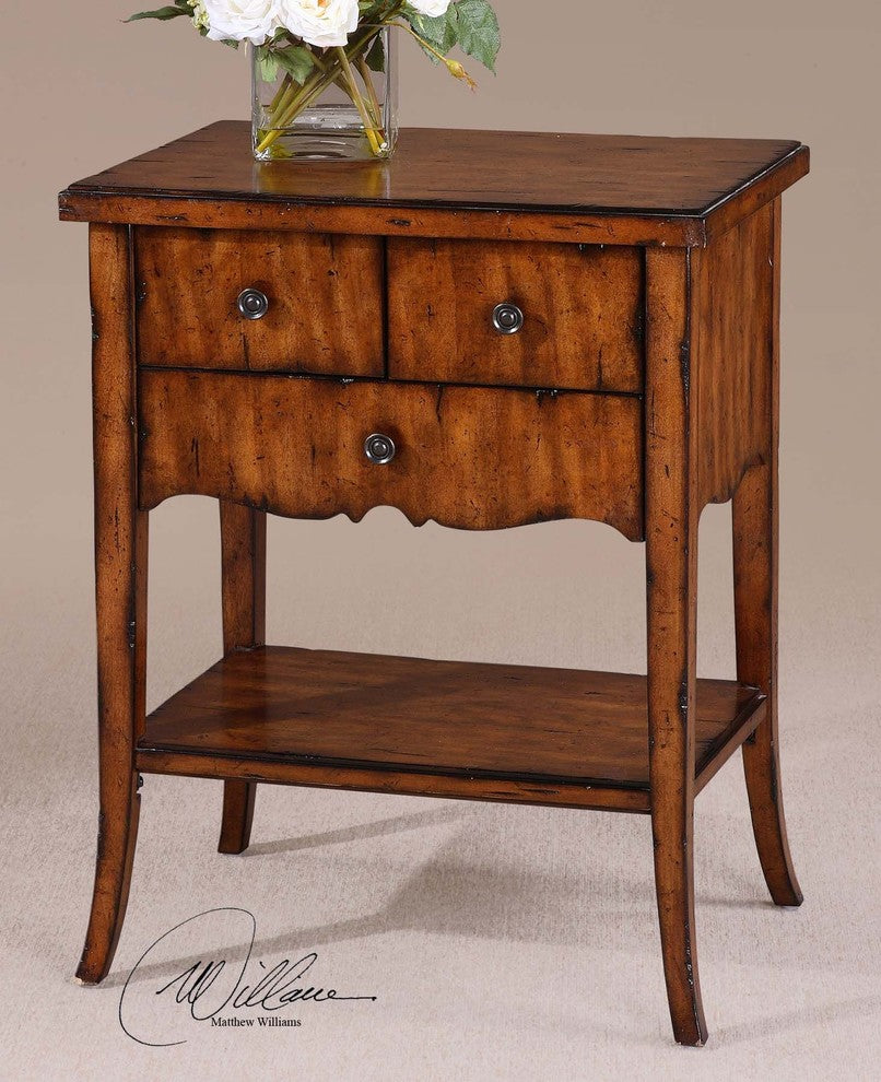 Uttermost Carmel Wood End Table