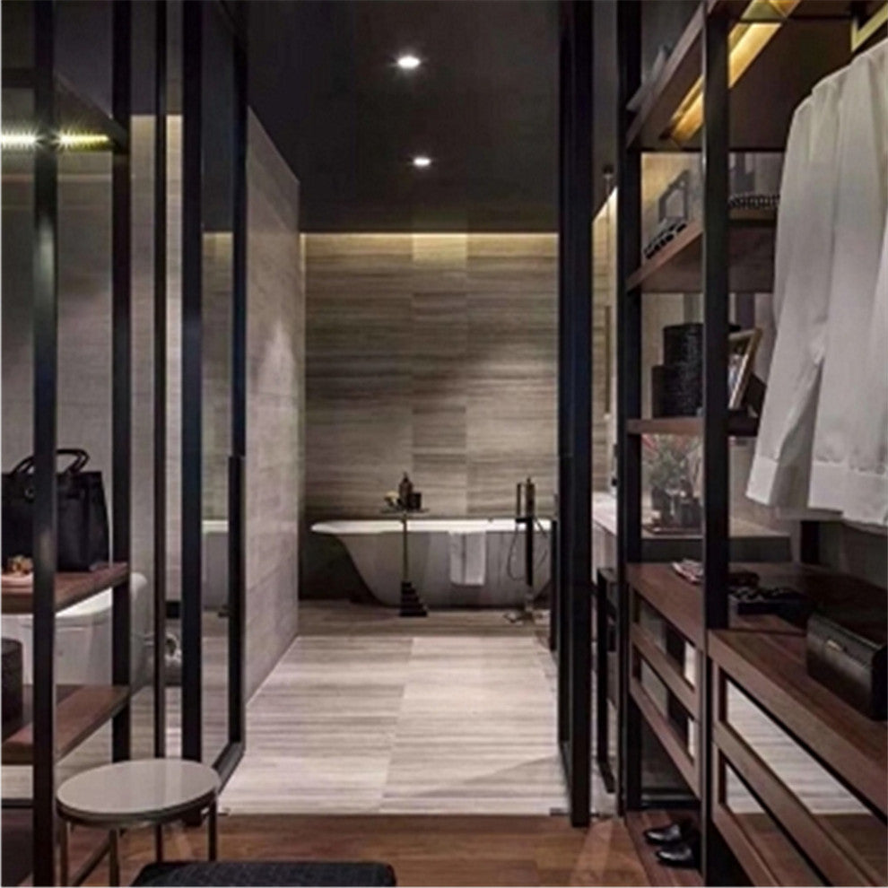 6x12 Athens Grey Marble Subway Bathroom Tile Haisa Dark Polished, 100 sq.ft.