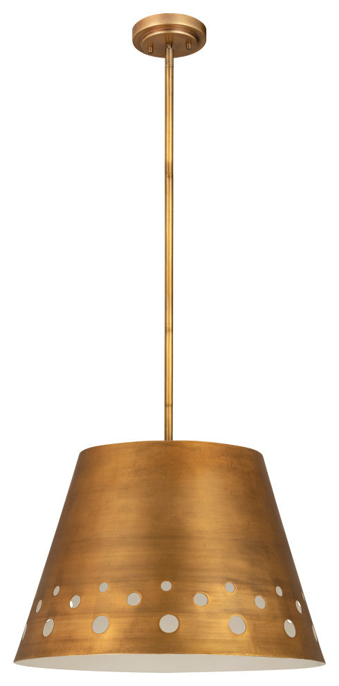 Zlite 6014-18RB 1-Light Chandelier, Rubbed Brass