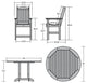 Springville 5-Piece Round Counter Dining Set, Weathered Acorn, Harbor Gray