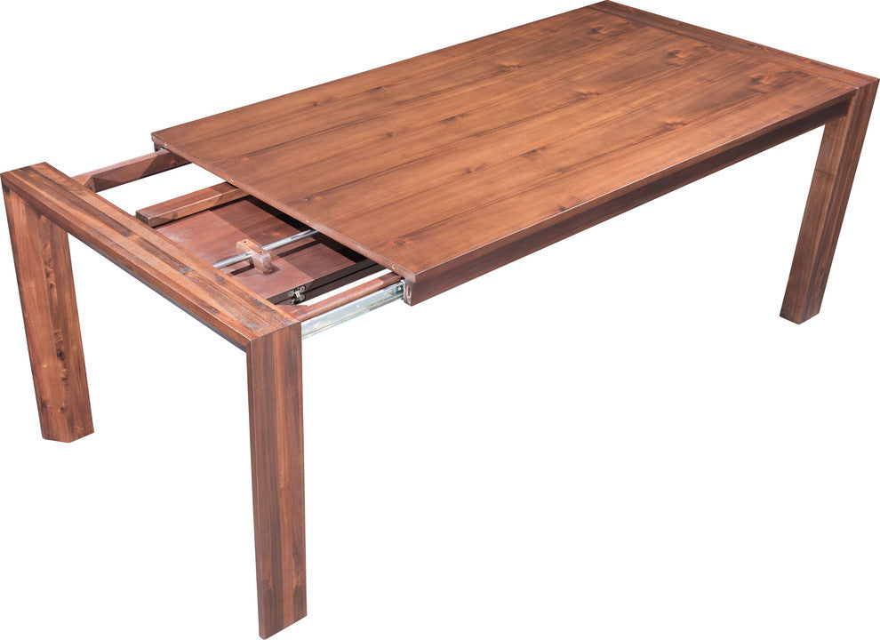 Zuo Modern Perth Extension Dining Table Chestnut