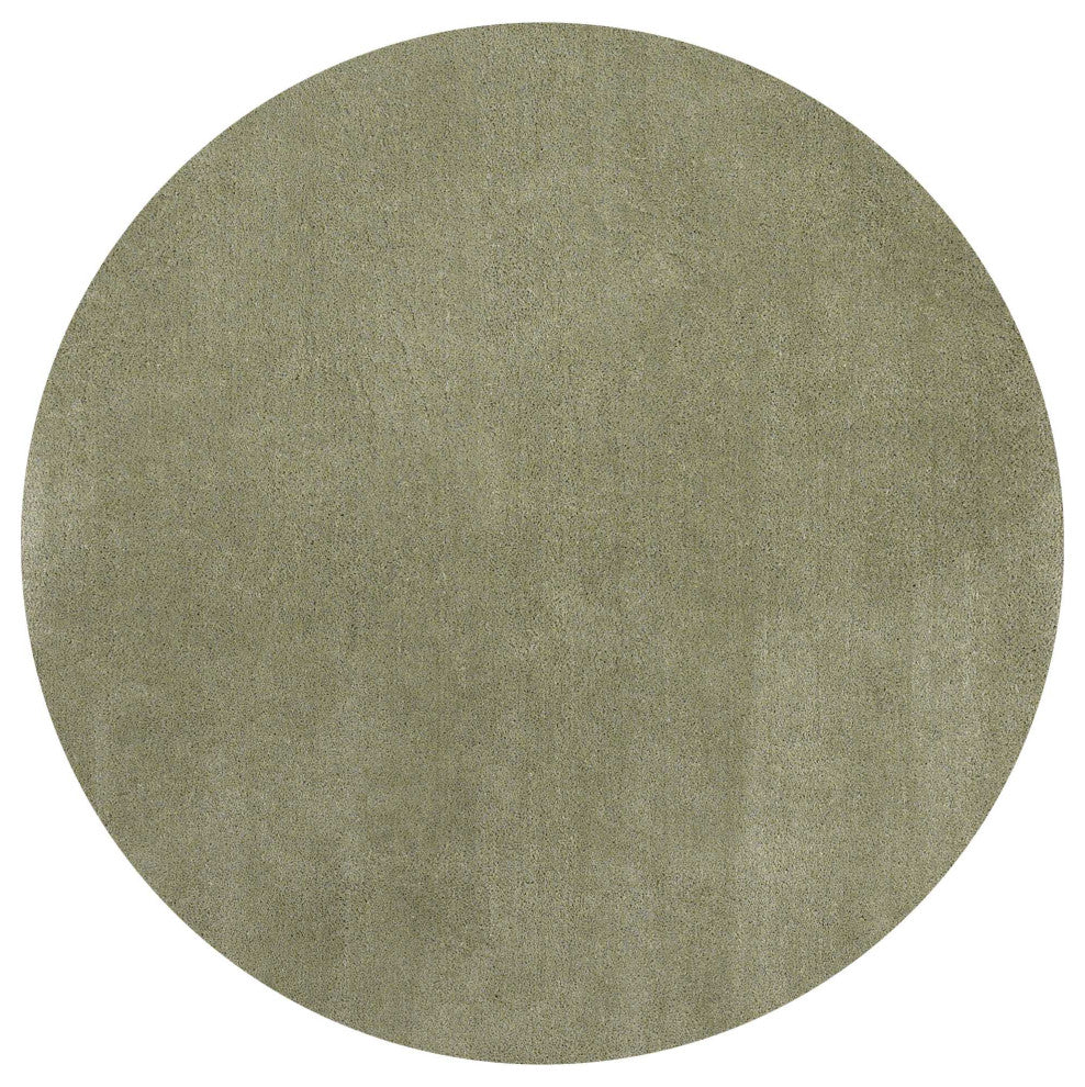 6' Round  Polyester Sage Area Rug