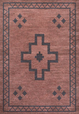 Korsa Geometric Medallion Machine-Washable Area Rug, 4x6