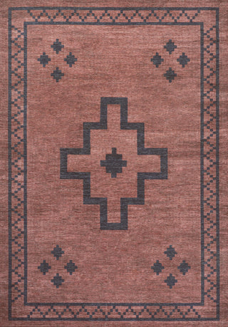 Korsa Geometric Medallion Machine-Washable Area Rug, 4x6