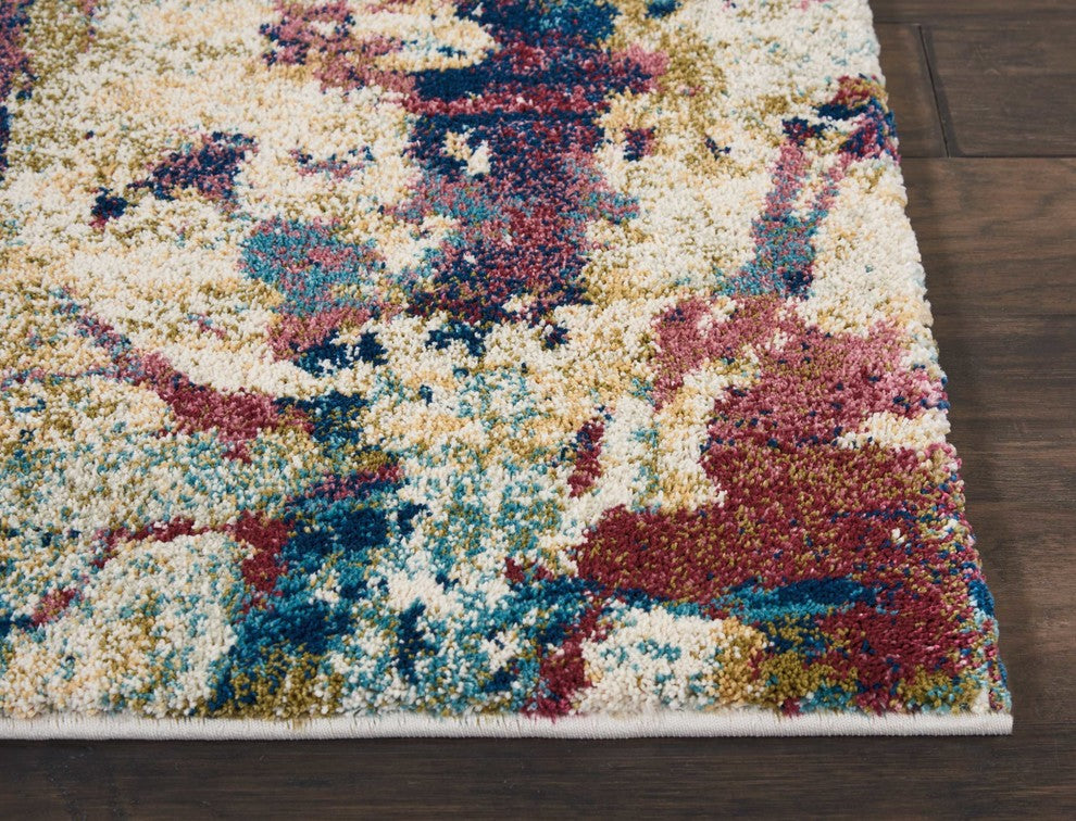 Nourison Fusion Cream/Multicolor Area Rug, 2'2"x7'6"