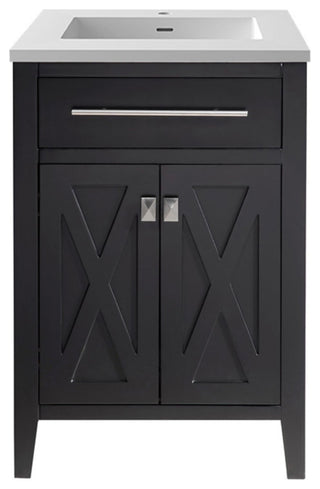 Wimbledon, 24" Espresso Cabinet With Viva Stone Solid Surface Countertop