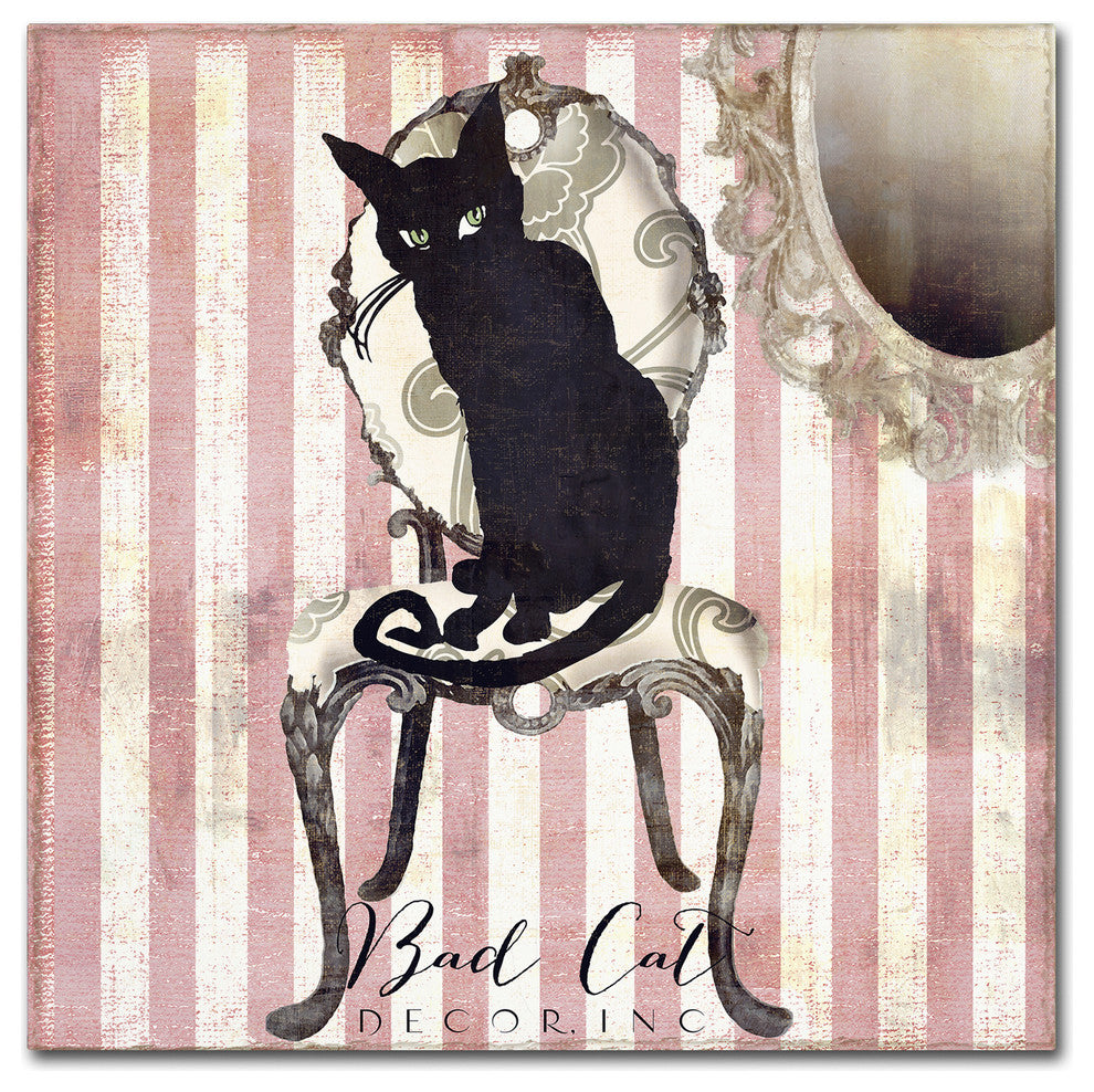 Color Bakery 'Bad Cat I' Canvas Art, 18"x18"